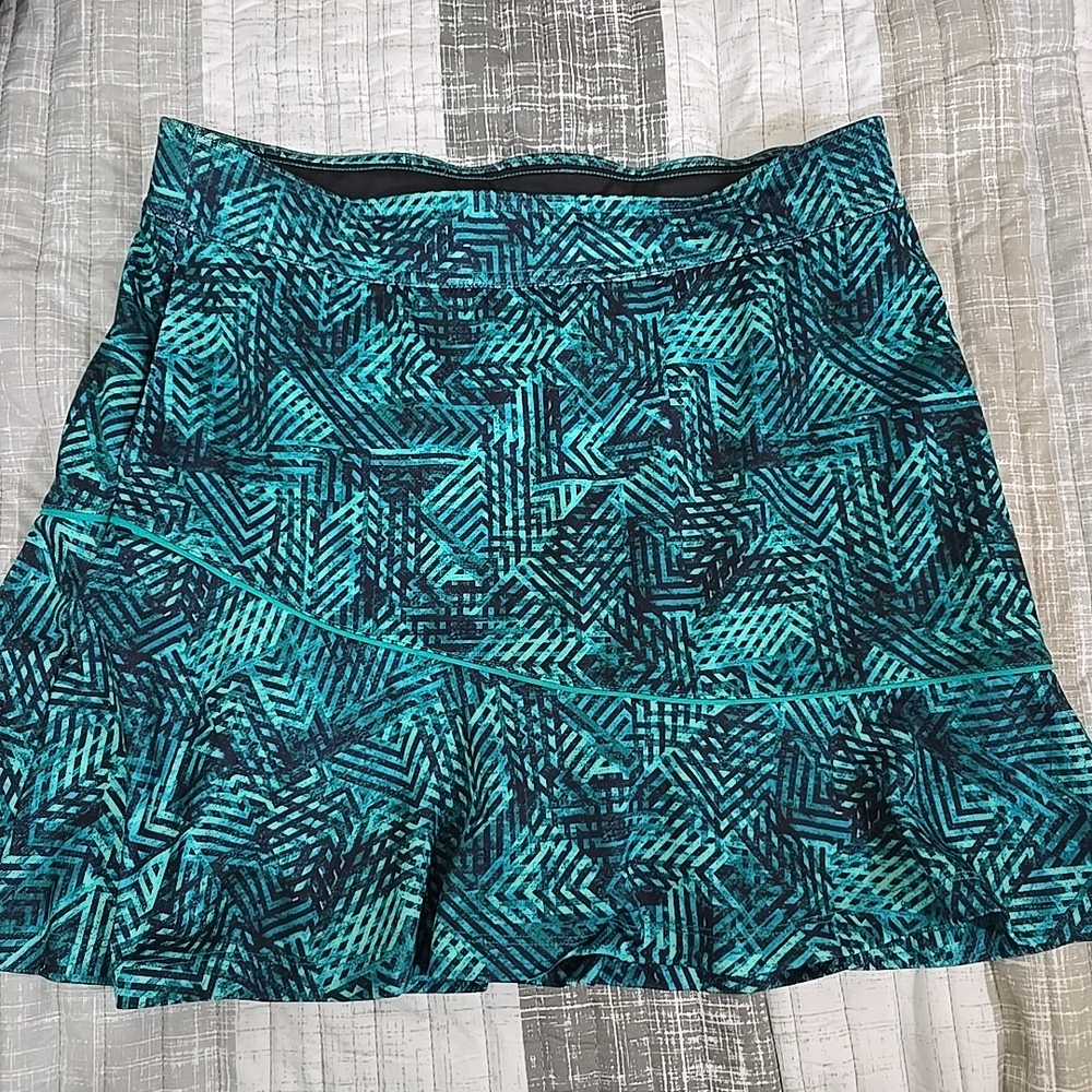 Made for Life Geometric Green Tennis, Golf Or Pickle Ball Skort Sz S